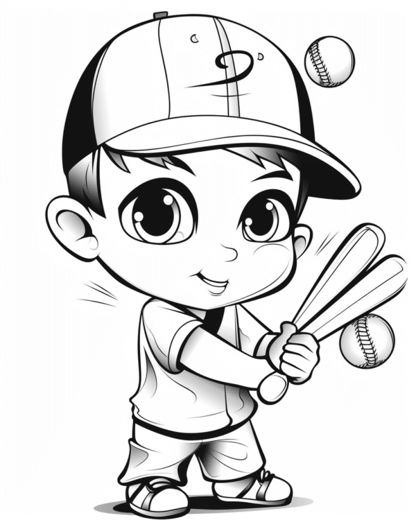 40 Baseball coloring pages - Image 3