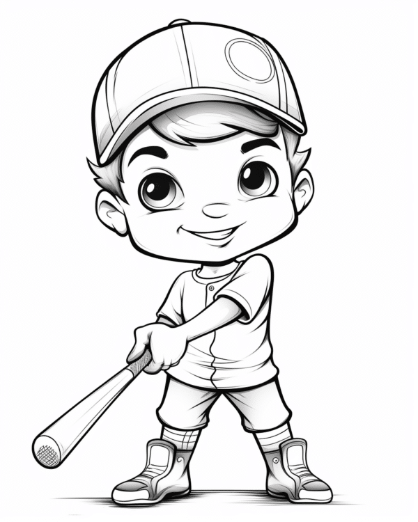 40 Baseball coloring pages - Image 2