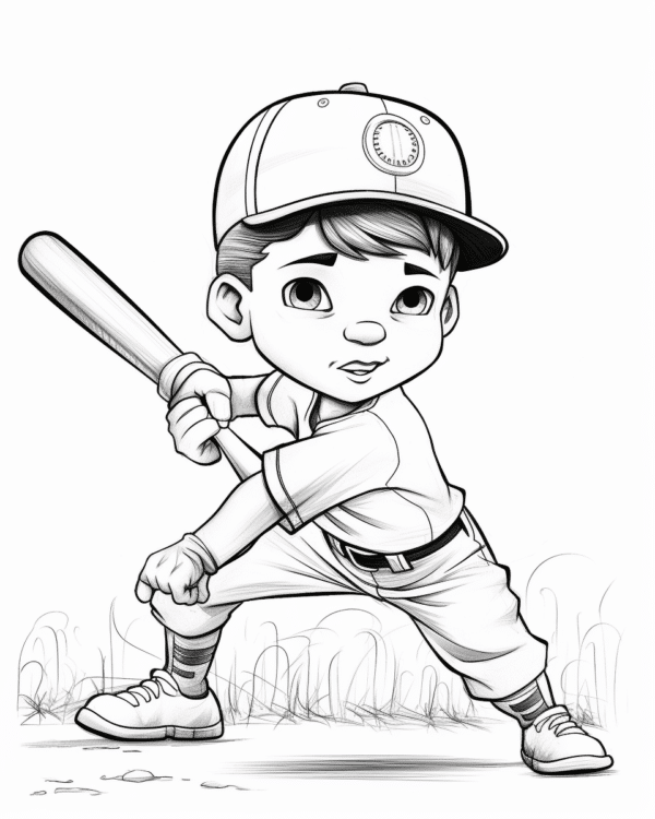 40 Baseball coloring pages - Image 5