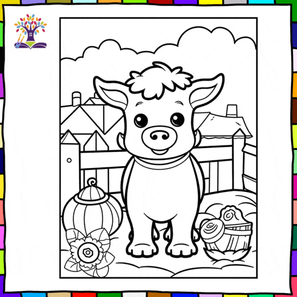 cute animals coloring book for toddlers and kids V7 - Image 4