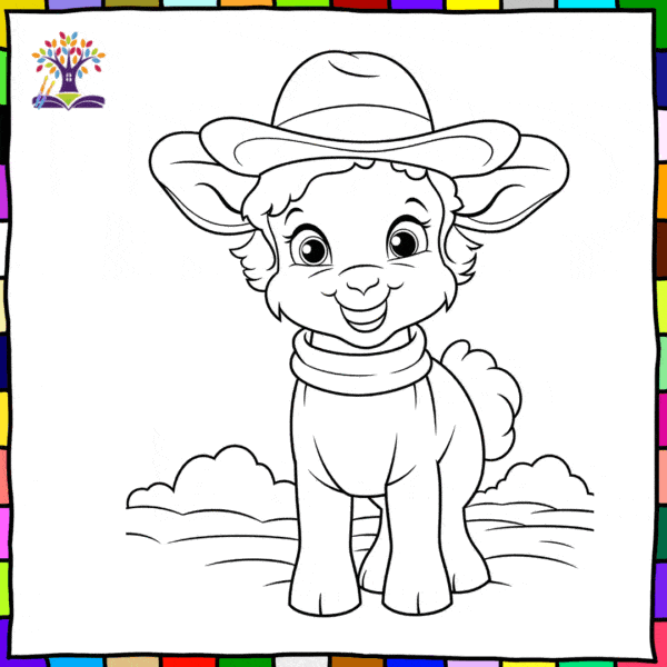 cute animals coloring book for toddlers and kids V6 - Image 2