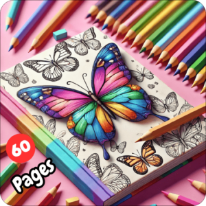 V4 Butterflies Coloring Book