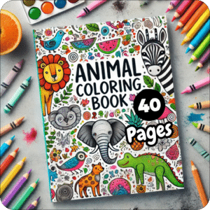 cute animals coloring book for toddlers and kids V5